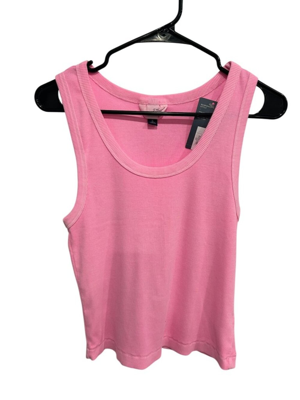 Universal Thread XL Bright Pink Ribbed Tank Top Minimalist Clean Girl NWT